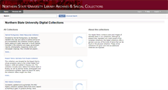 Desktop Screenshot of digitalcollections.northern.edu