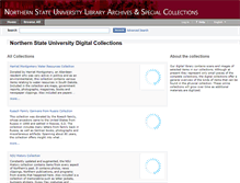 Tablet Screenshot of digitalcollections.northern.edu